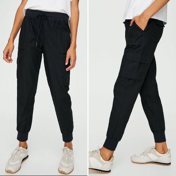 Aritzia Pants - Aritzia Community Cebu Pant Cotton Jogger Cargo Pants Black